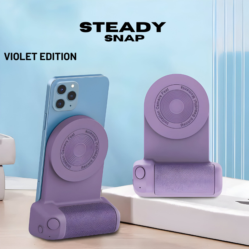 SteadySnap Grip - One-Handed Magnetic Phone Holder