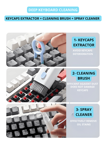 Keyboard Cleaner - "Portable Cleaner" 7 in 1 Compact Tool