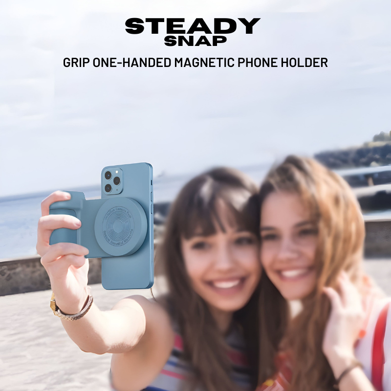 SteadySnap Grip - One-Handed Magnetic Phone Holder