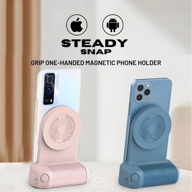 SteadySnap Grip - One-Handed Magnetic Phone Holder