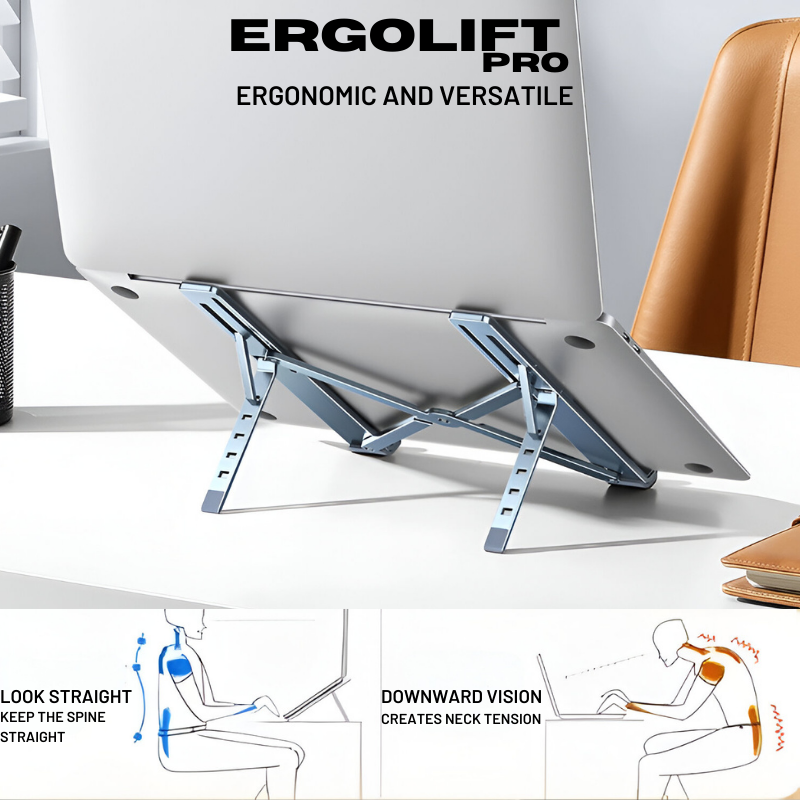 ErgoLift Pro - Portable & Adjustable Aluminum Laptop Stand