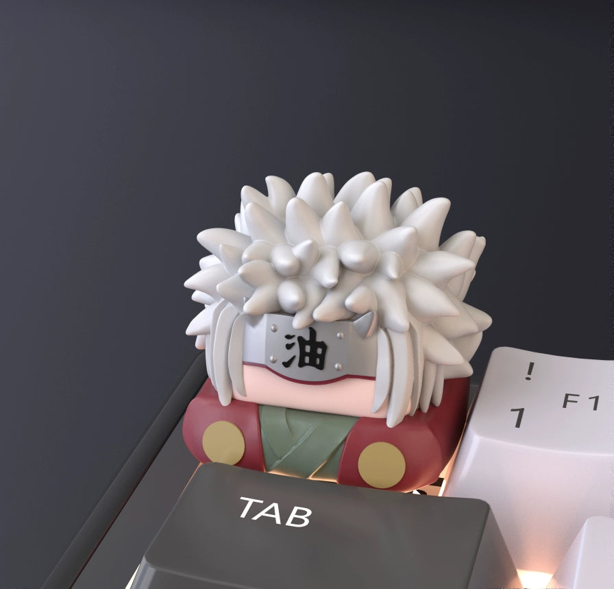 Naruto Custom Keycaps for Mechanical Keyboard - Naruto, Sasuke, Sakura, Jiraya