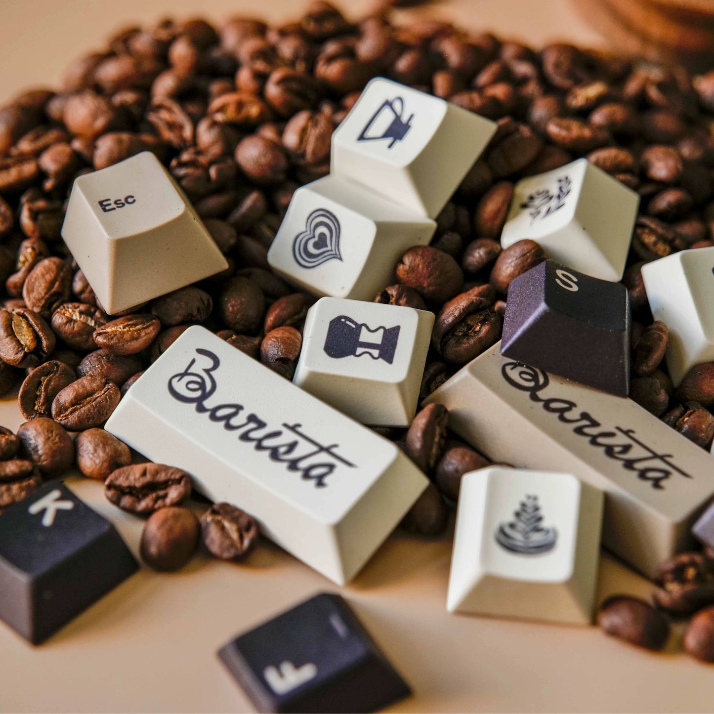 XDA Dakkendo Barista Coffee PBT Keycaps Set